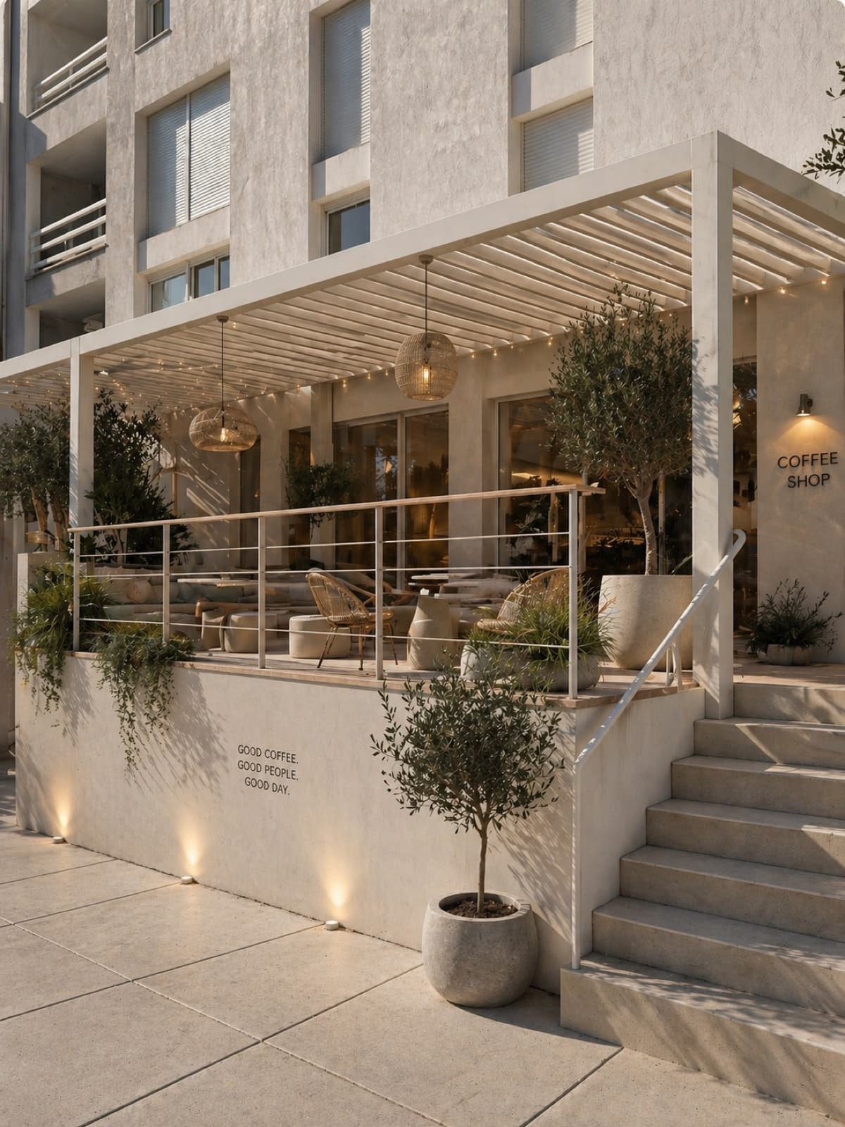 Terrasse MON latte baignée de lumière